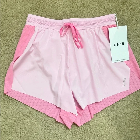 LSKD Accelerate 3” High-Rise Running Short in Candy Pink Marshmallow (size S) - Picture 9 of 14